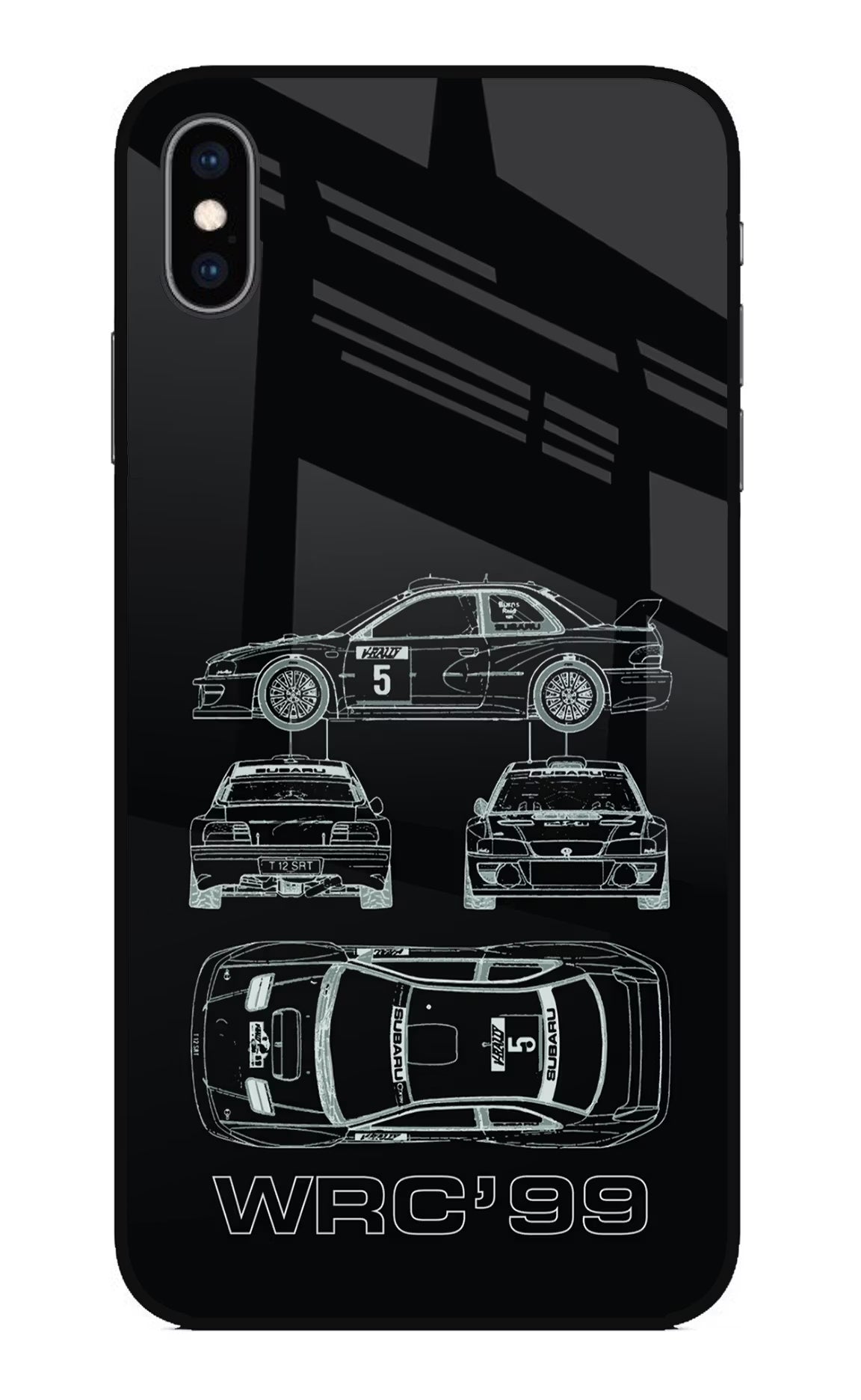WRC'99 iPhone XS Max Glass Case Back Cover by Casekaro