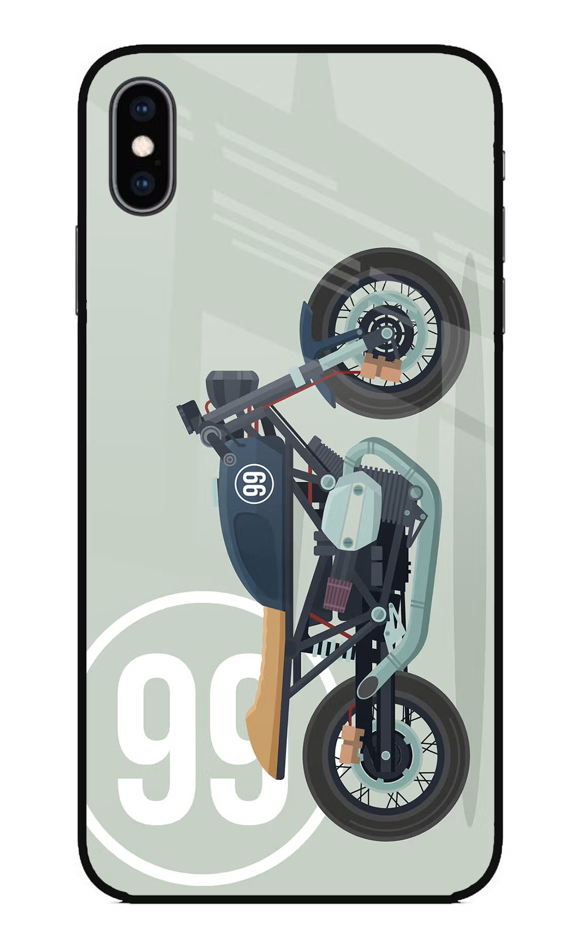 Classic Cafe Racer 99 iPhone XS Max Glass Case