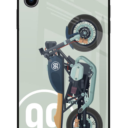 Classic Cafe Racer 99 iPhone XS Max Glass Case Back Cover by Casekaro