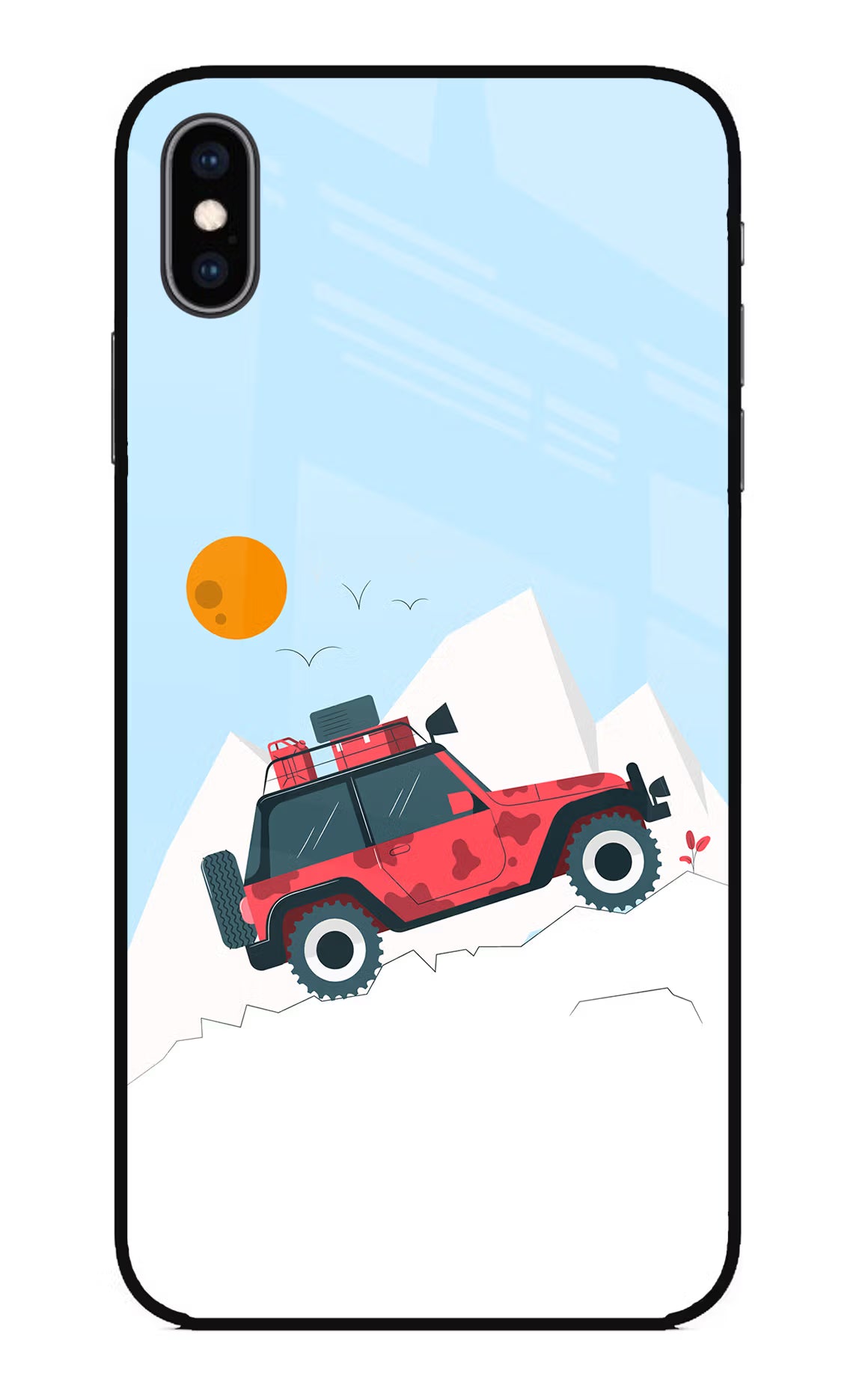 Mountain Trail Beast iPhone XS Max Glass Case Back Cover by Casekaro