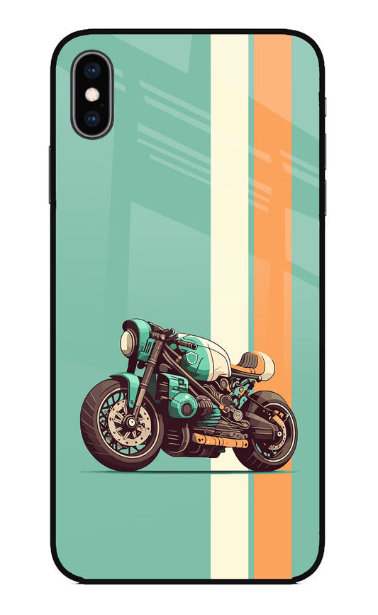 Striped Moto Drift iPhone XS Max Glass Case