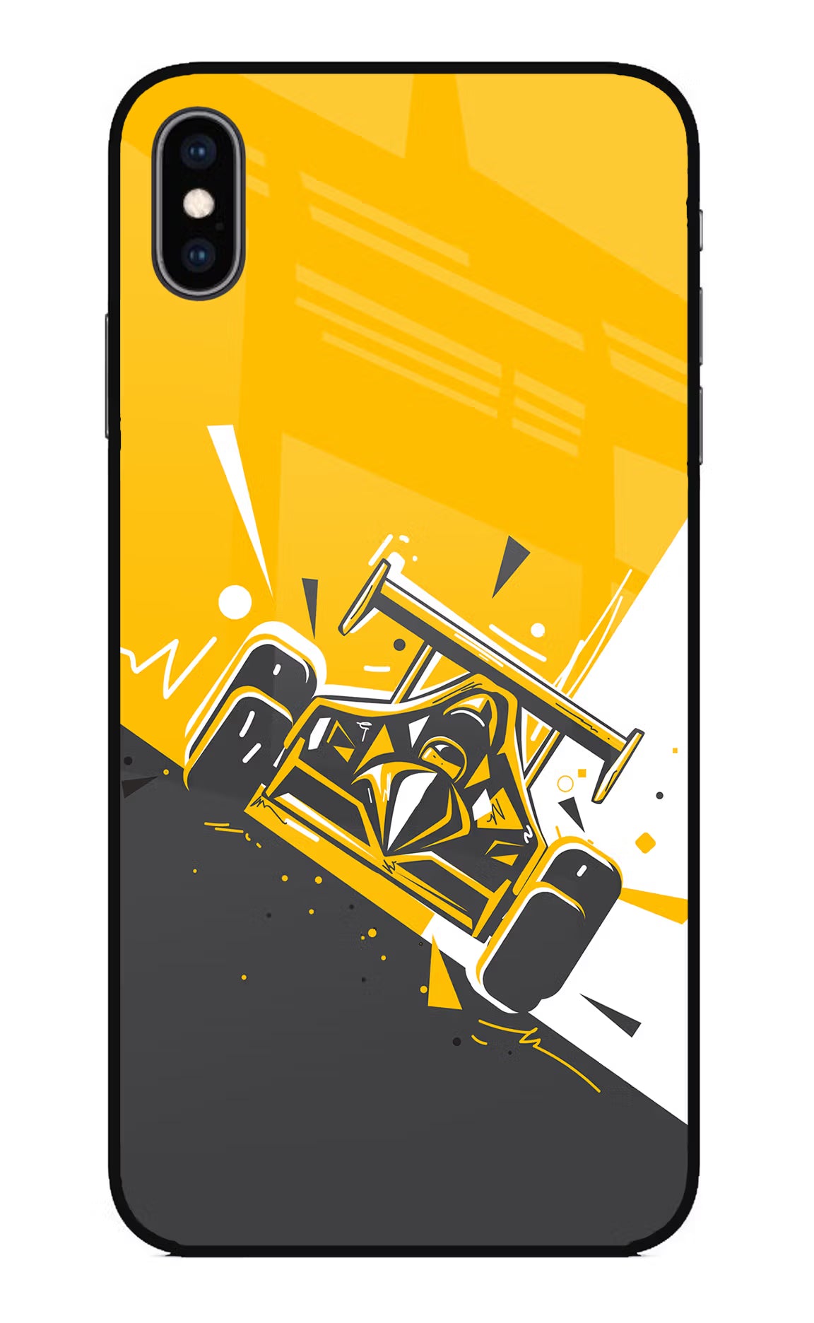 Track King iPhone XS Max Glass Case Back Cover by Casekaro