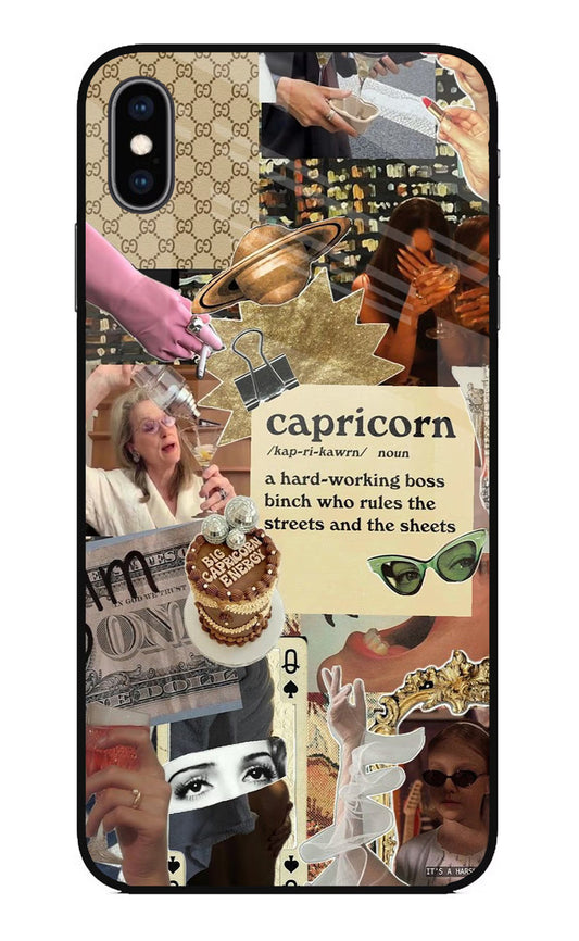 Capricorn Zodiac iPhone XS Max Glass Case
