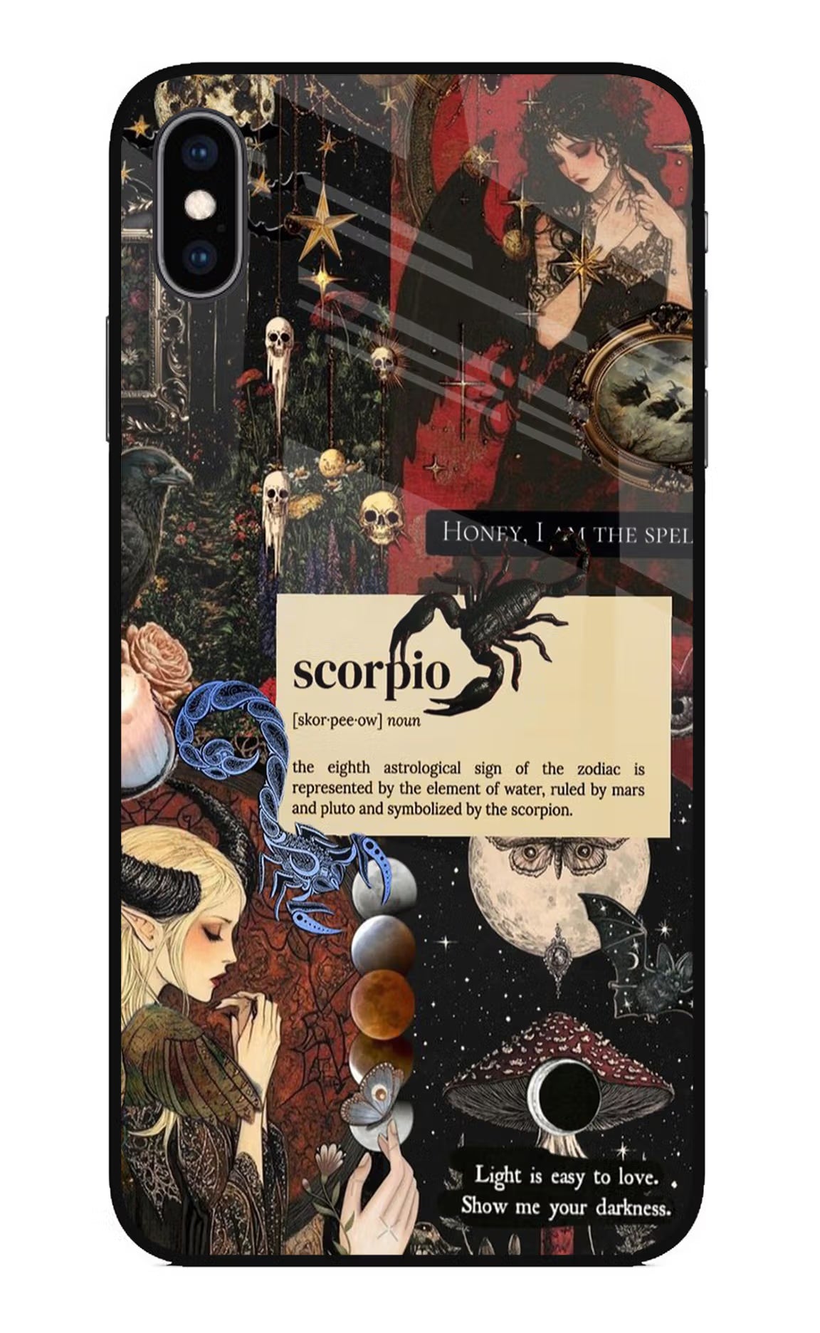 Scorpio Zodiac iPhone XS Max Glass Case