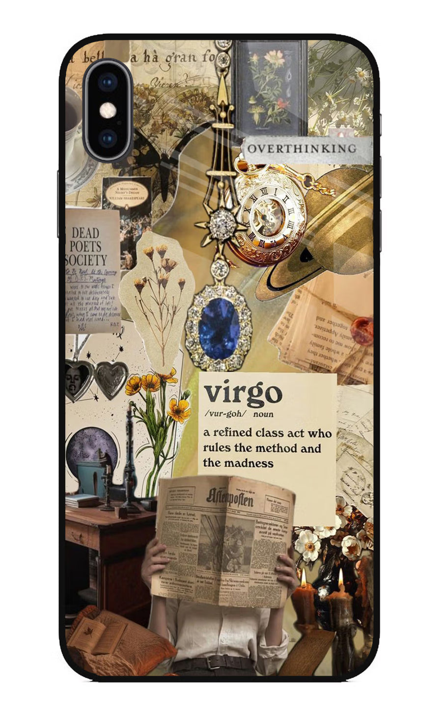 Virgo Zodiac iPhone XS Max Back Cover, Glass case