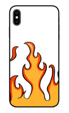 Fired Up – White iPhone XS Max Glass Case