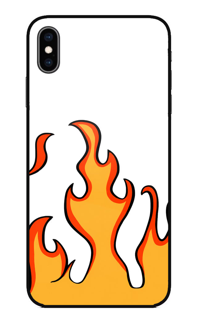 Fired Up – White iPhone XS Max Glass Case