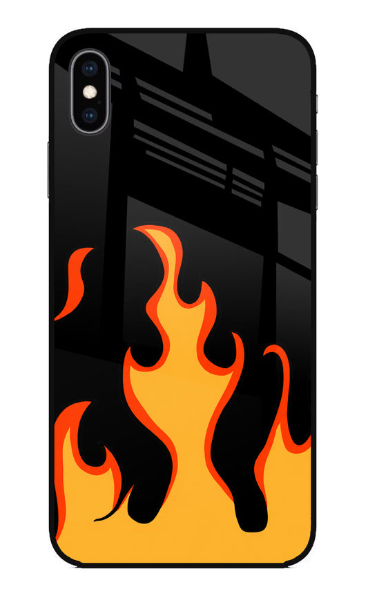 Fired Up – Black iPhone XS Max Glass Case