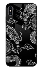 Twin Dragons iPhone XS Max Glass Case
