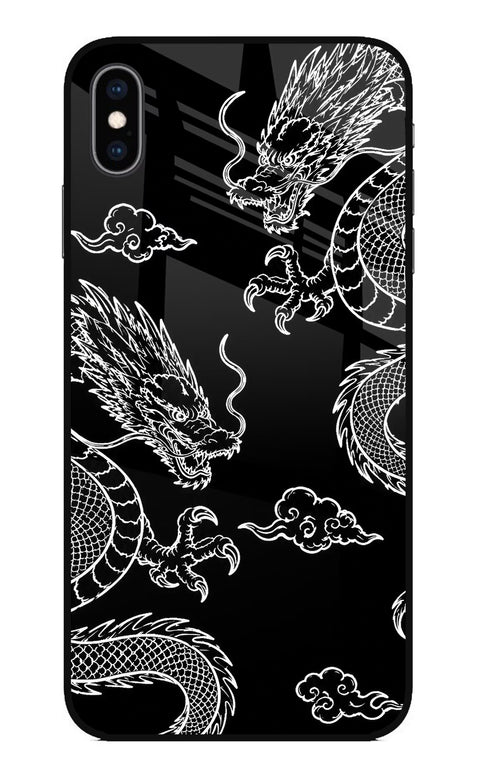 Twin Dragons iPhone XS Max Glass Case