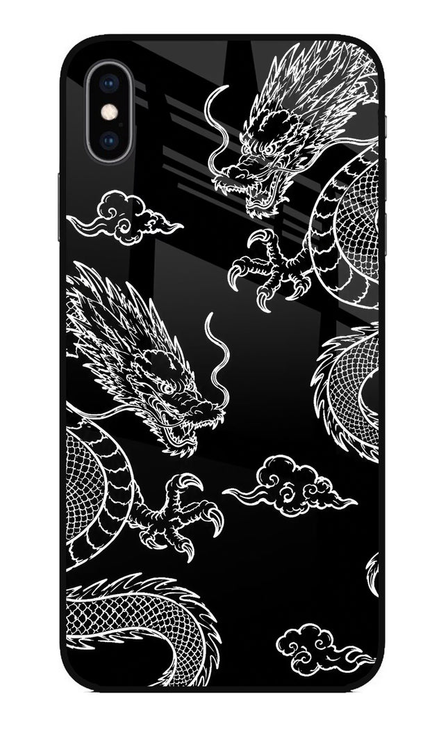 Twin Dragons iPhone XS Max Glass Case