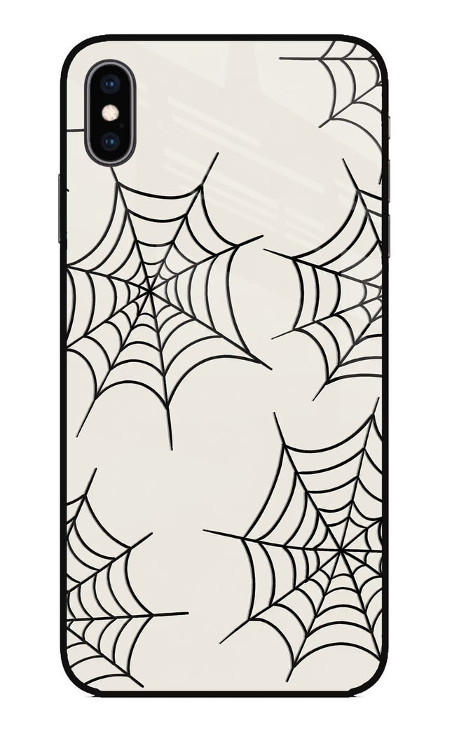 Spider Web iPhone XS Max Glass Case