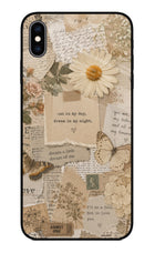Vintage case iPhone XS Max Glass Case Back Cover by Casekaro