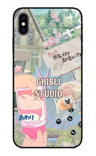 Studio Ghibli iPhone XS Max Glass Case Back Cover by Casekaro