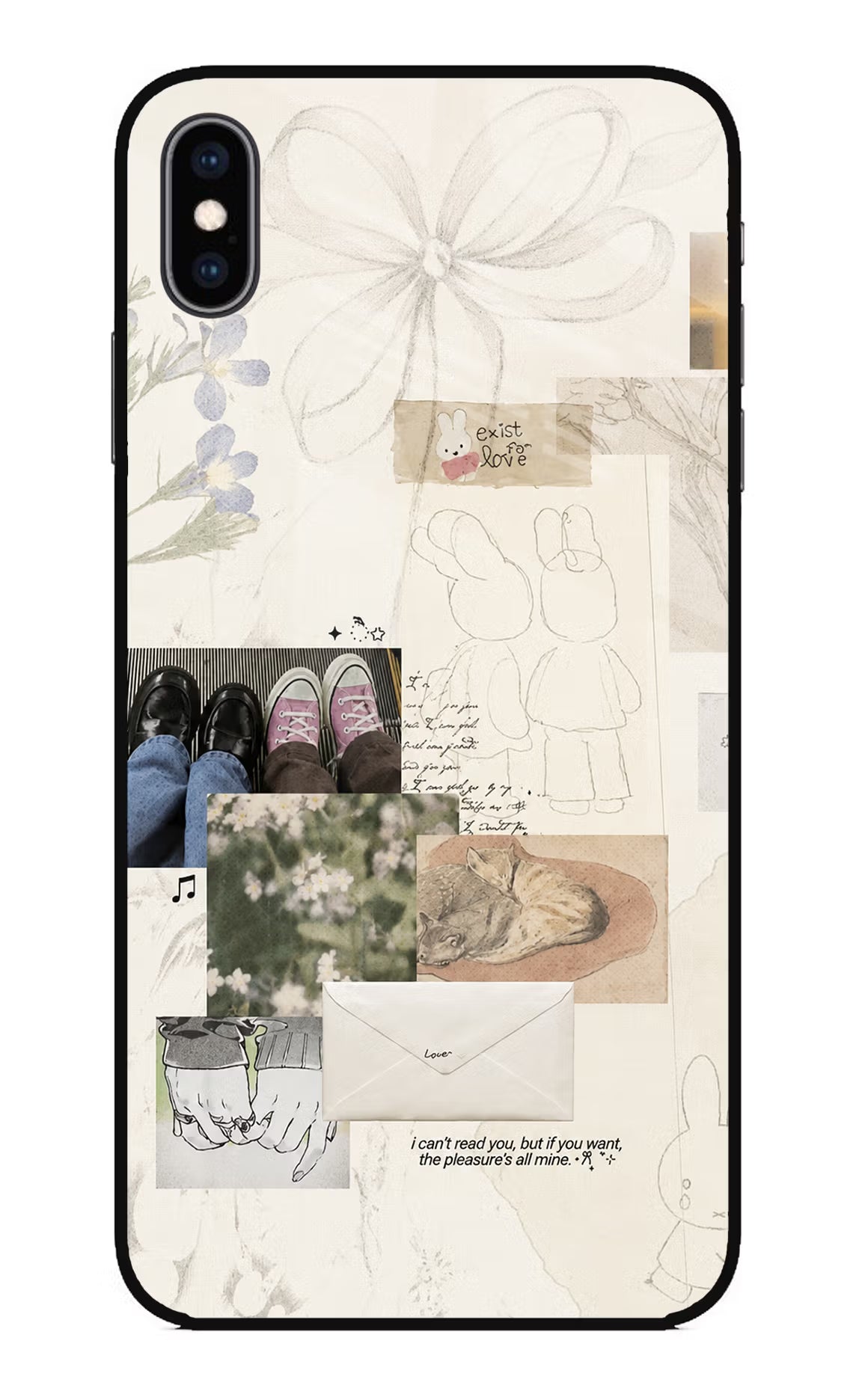 Soft Aesthetic iPhone XS Max Glass Case