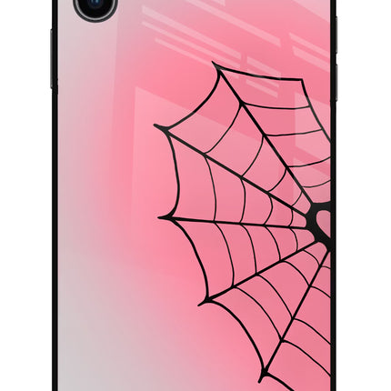Pink Web iPhone XS Max Glass Case