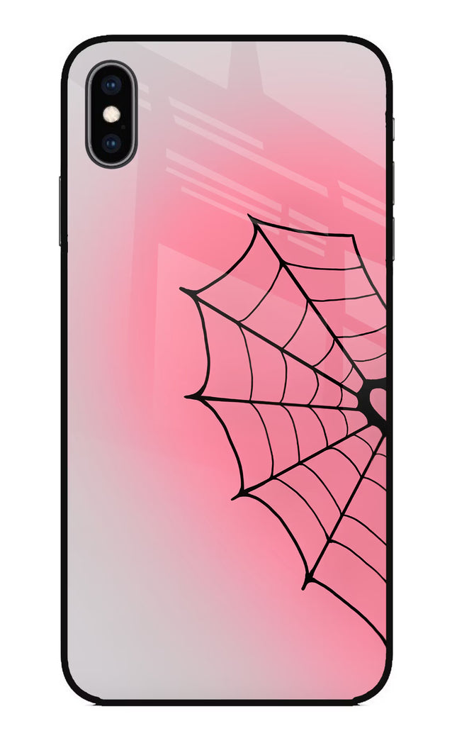 Pink Web iPhone XS Max Glass Case