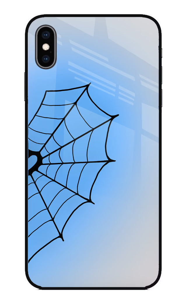 Blue Web iPhone XS Max Glass Case