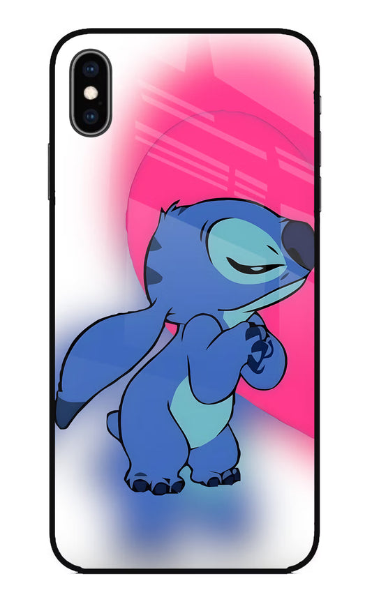 Stitch Hug iPhone XS Max Glass Case