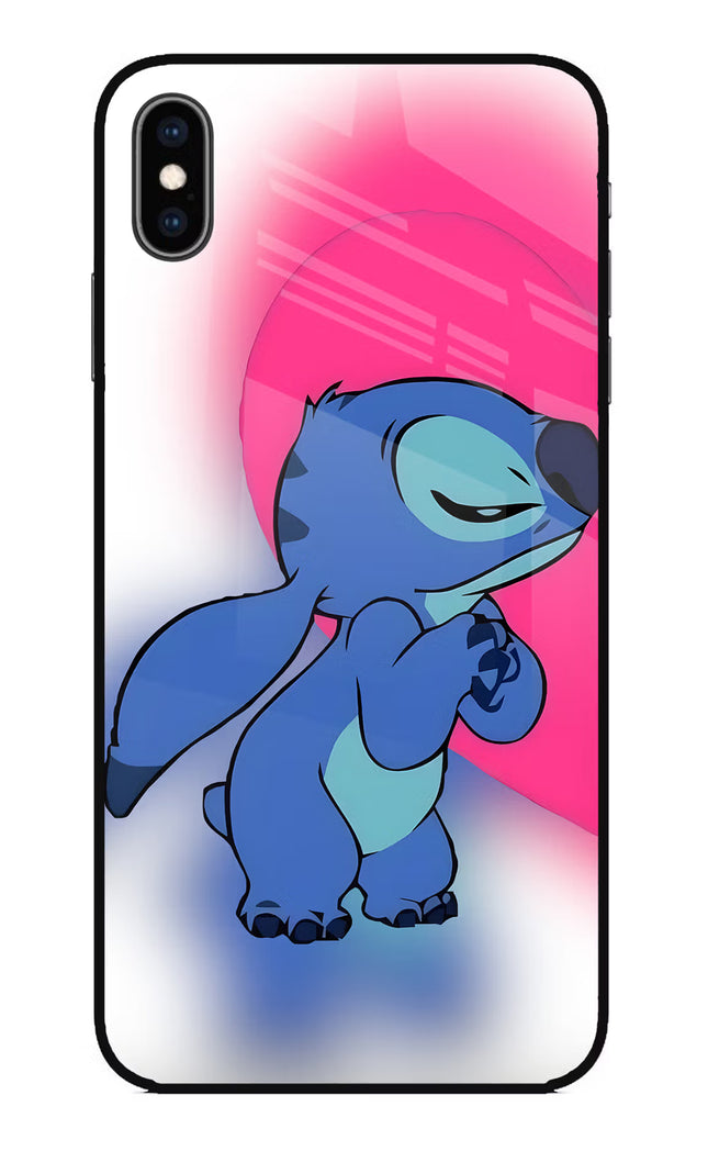 Stitch Hug iPhone XS Max Glass Case