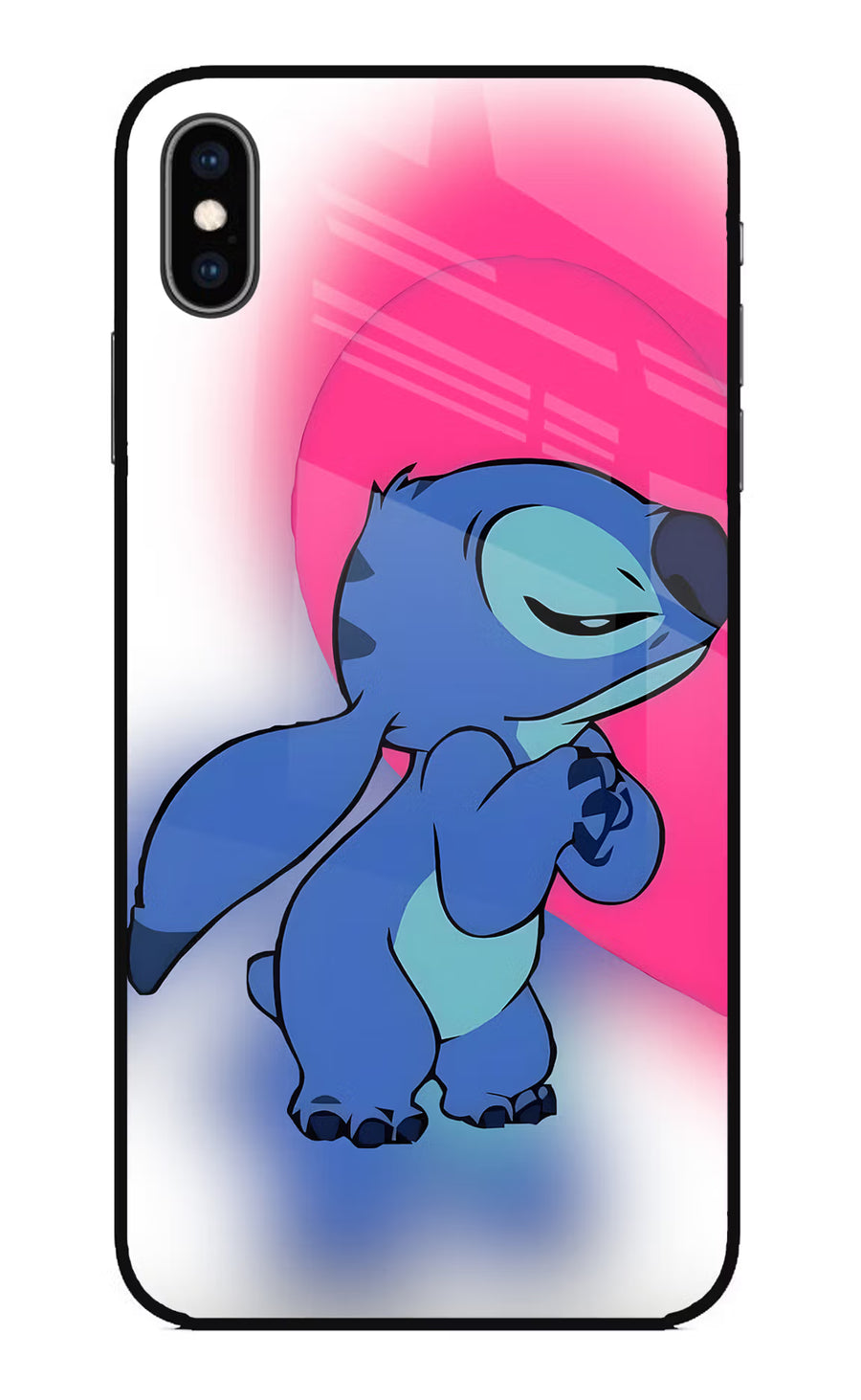 Stitch Hug iPhone XS Max Back Cover, Glass case