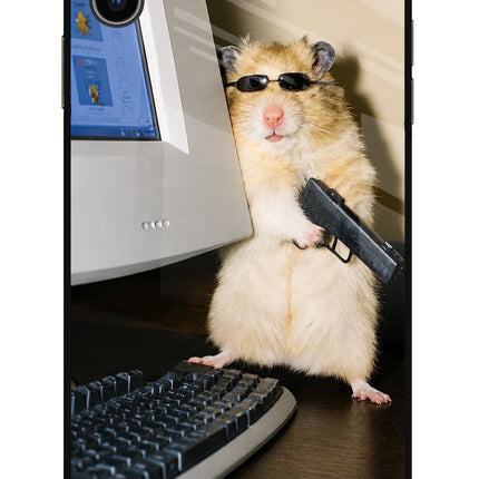 Hacker Hamster iPhone XS Max Glass Case