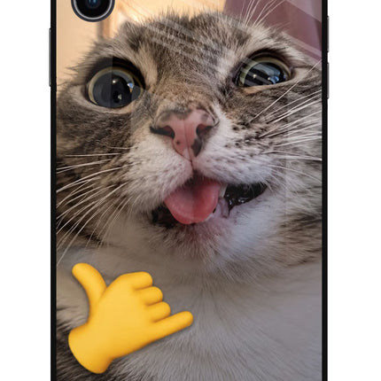 Silly Cat Call iPhone XS Max Glass Case