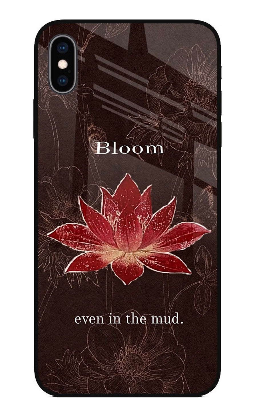 Bloom iPhone XS Max Back Cover, Glass case