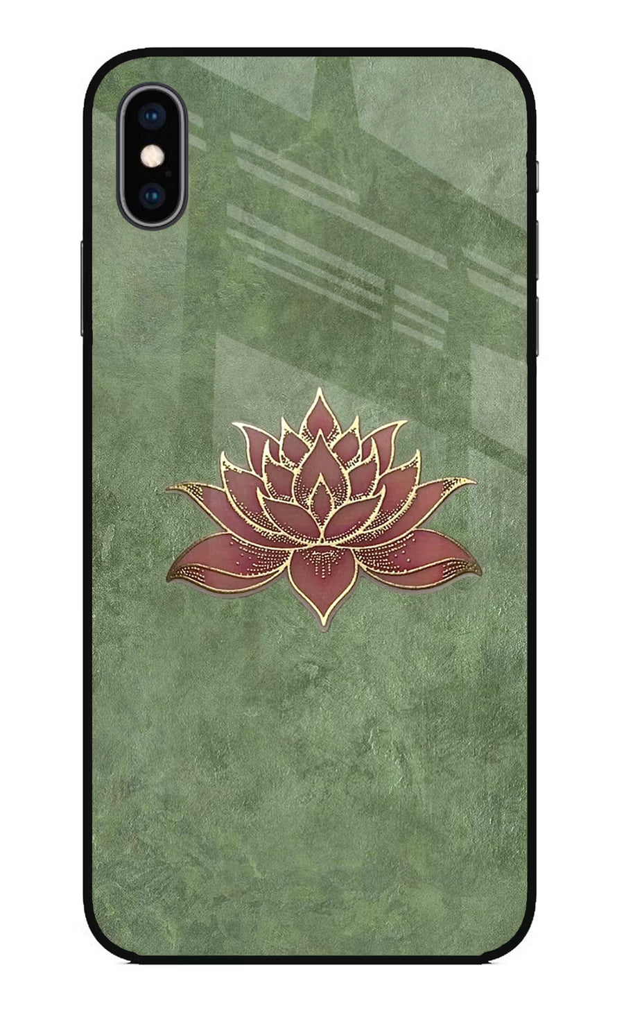 Lotus Grace iPhone XS Max Back Cover, Glass case