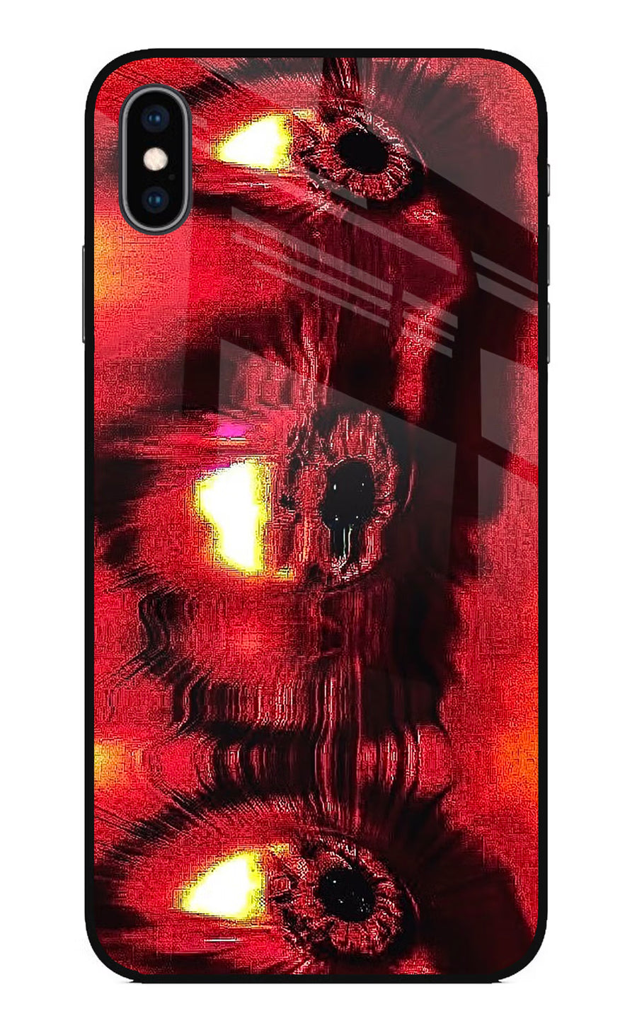 Fire Eye iPhone XS Max Back Cover, Glass case