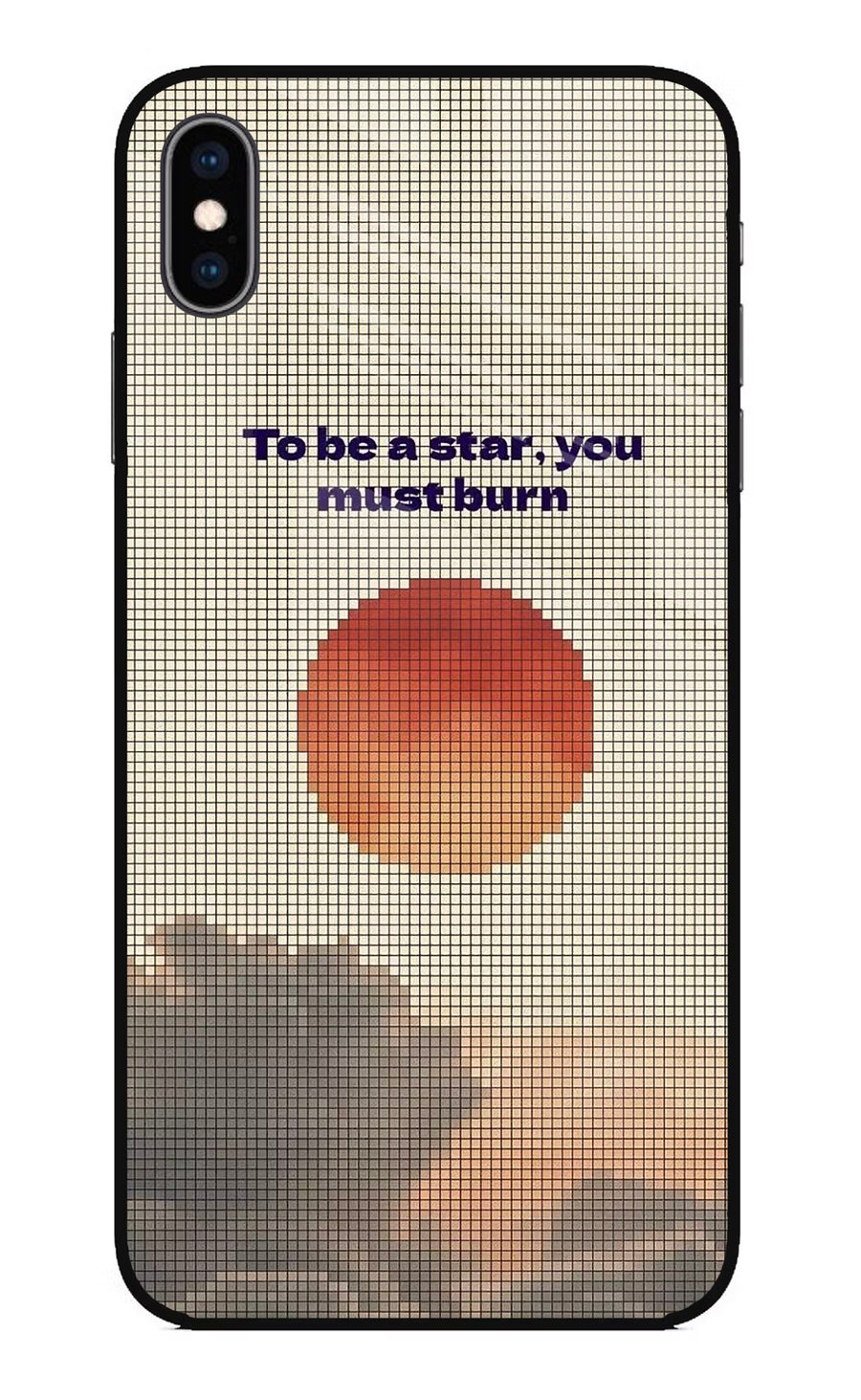 Pixel Sun iPhone XS Max Back Cover, Glass case