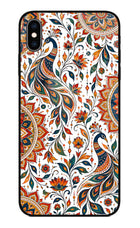 White Mayura iPhone XS Max Glass Case