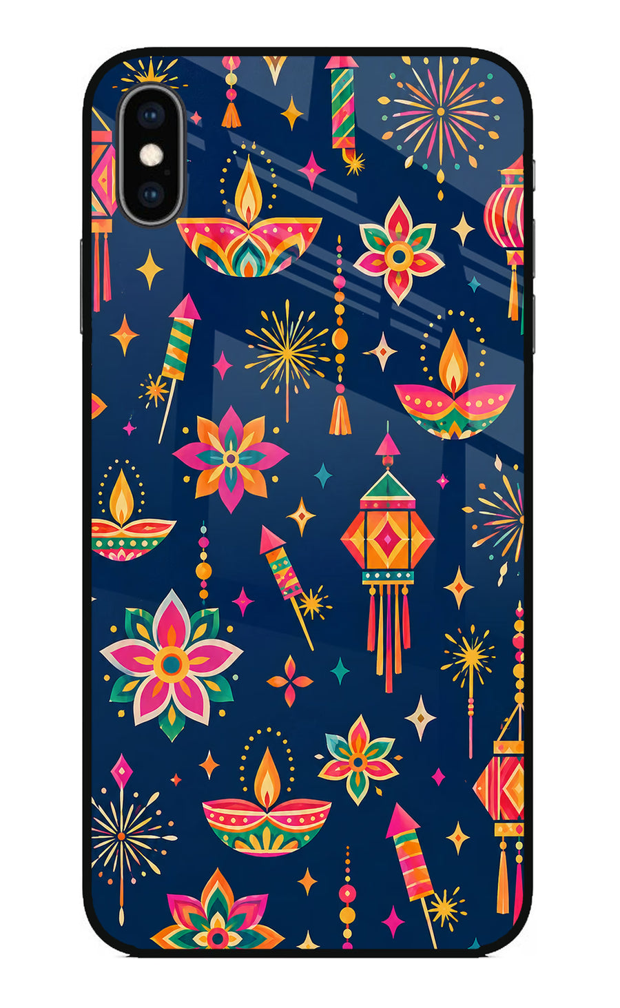 Festive Pop iPhone XS Max Back Cover, Glass case