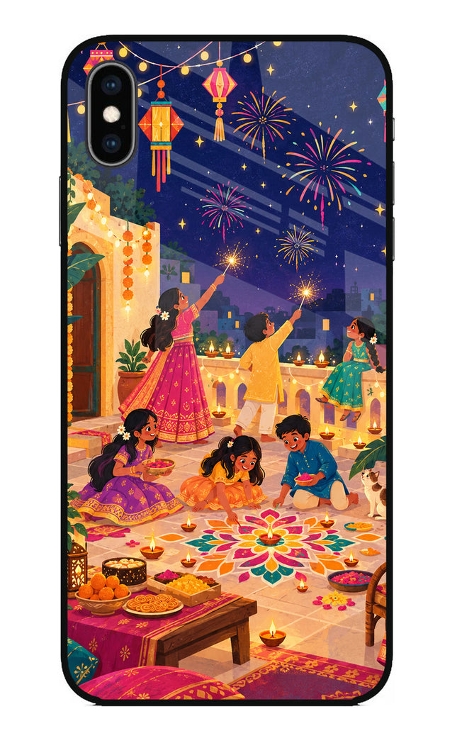 Diwali Night iPhone XS Max Glass Case