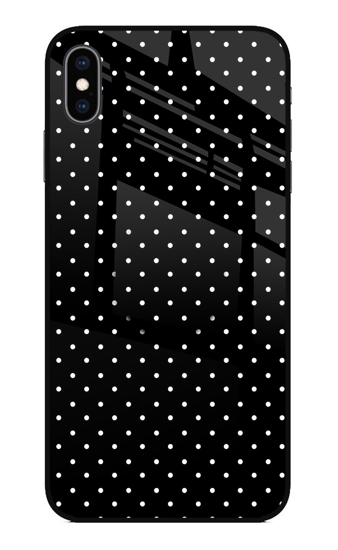 White Dots iPhone XS Max Glass Case