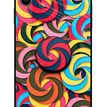 Spiral Pattern iPhone XS Max Glass Case