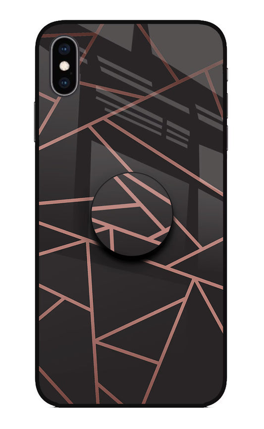Geometric Pattern iPhone XS Max Glass Case