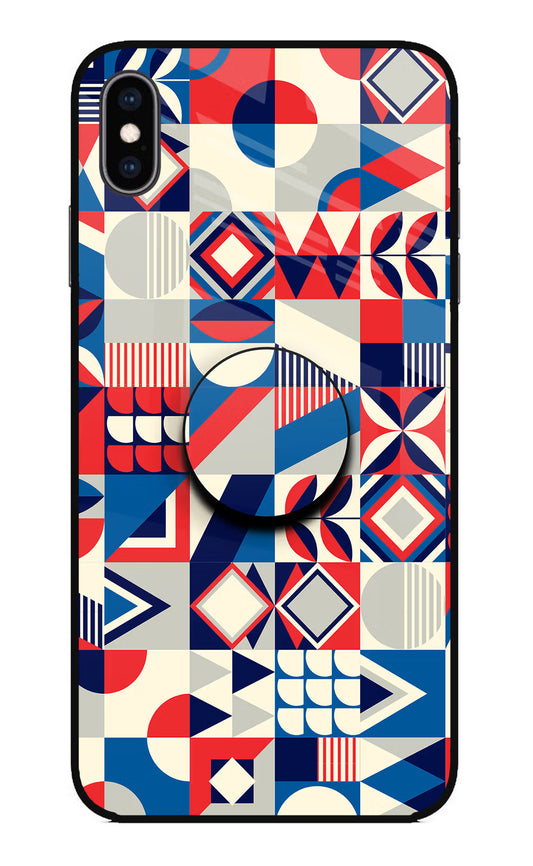 Colorful Pattern iPhone XS Max Glass Case