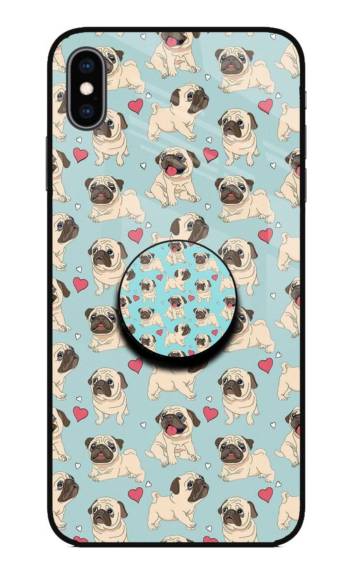 Pug Dog iPhone XS Max Glass Case