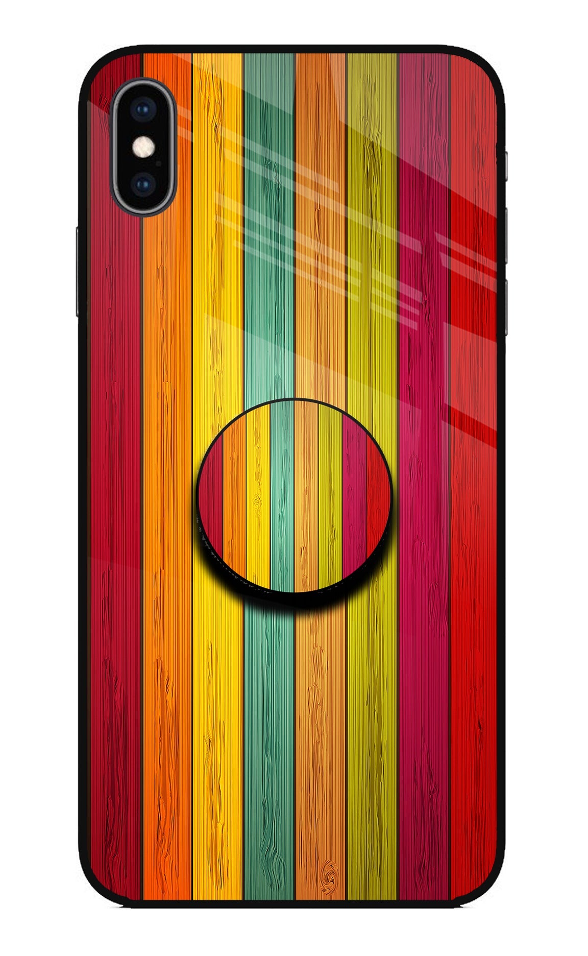 Multicolor Wooden iPhone XS Max Pop Case