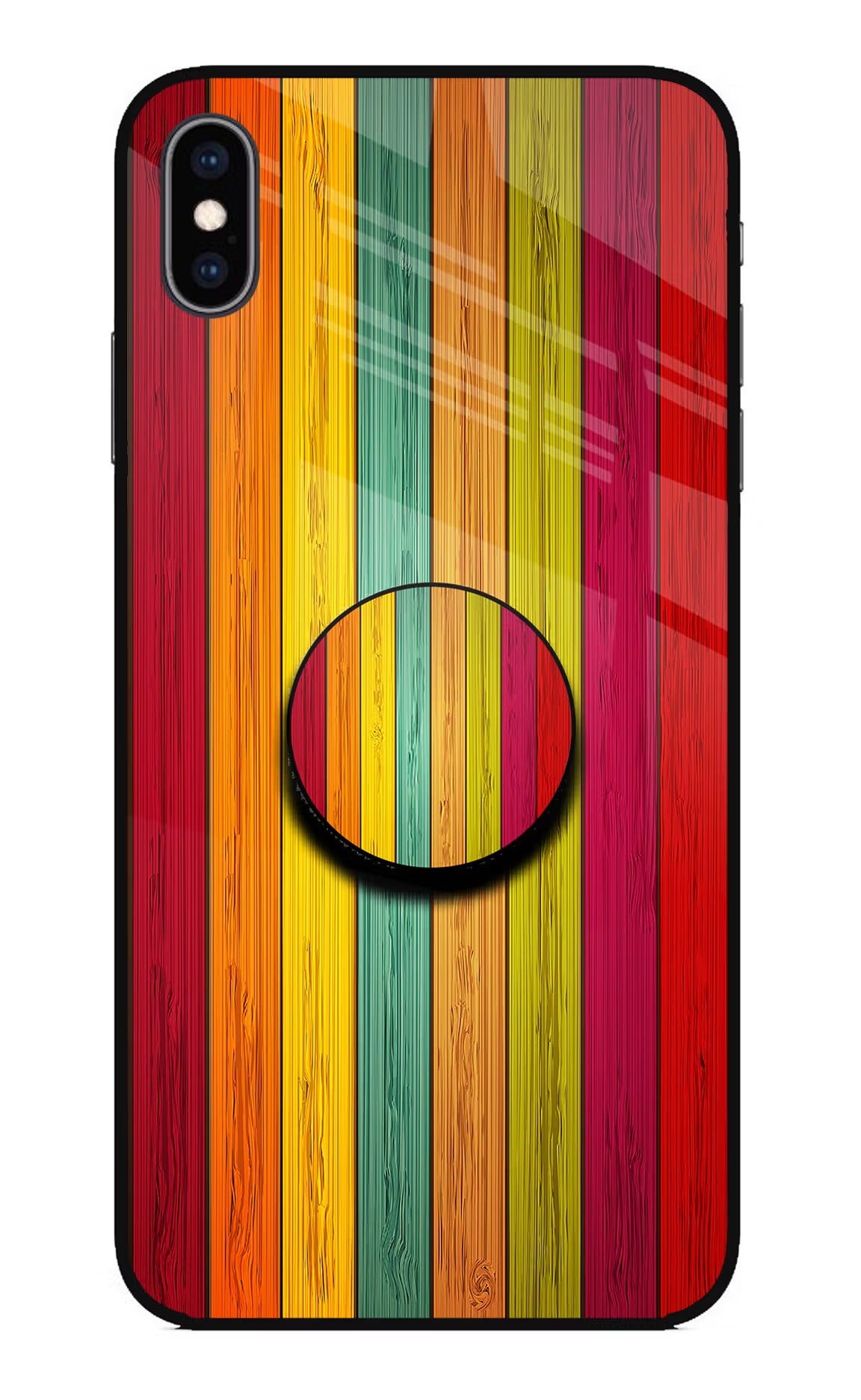 Multicolor Wooden iPhone XS Max Pop Case by Casekaro