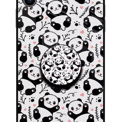 Cute Panda iPhone XS Max Glass Case