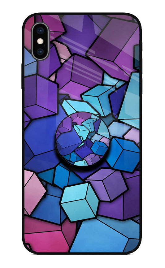 Cubic Abstract iPhone XS Max Glass Case