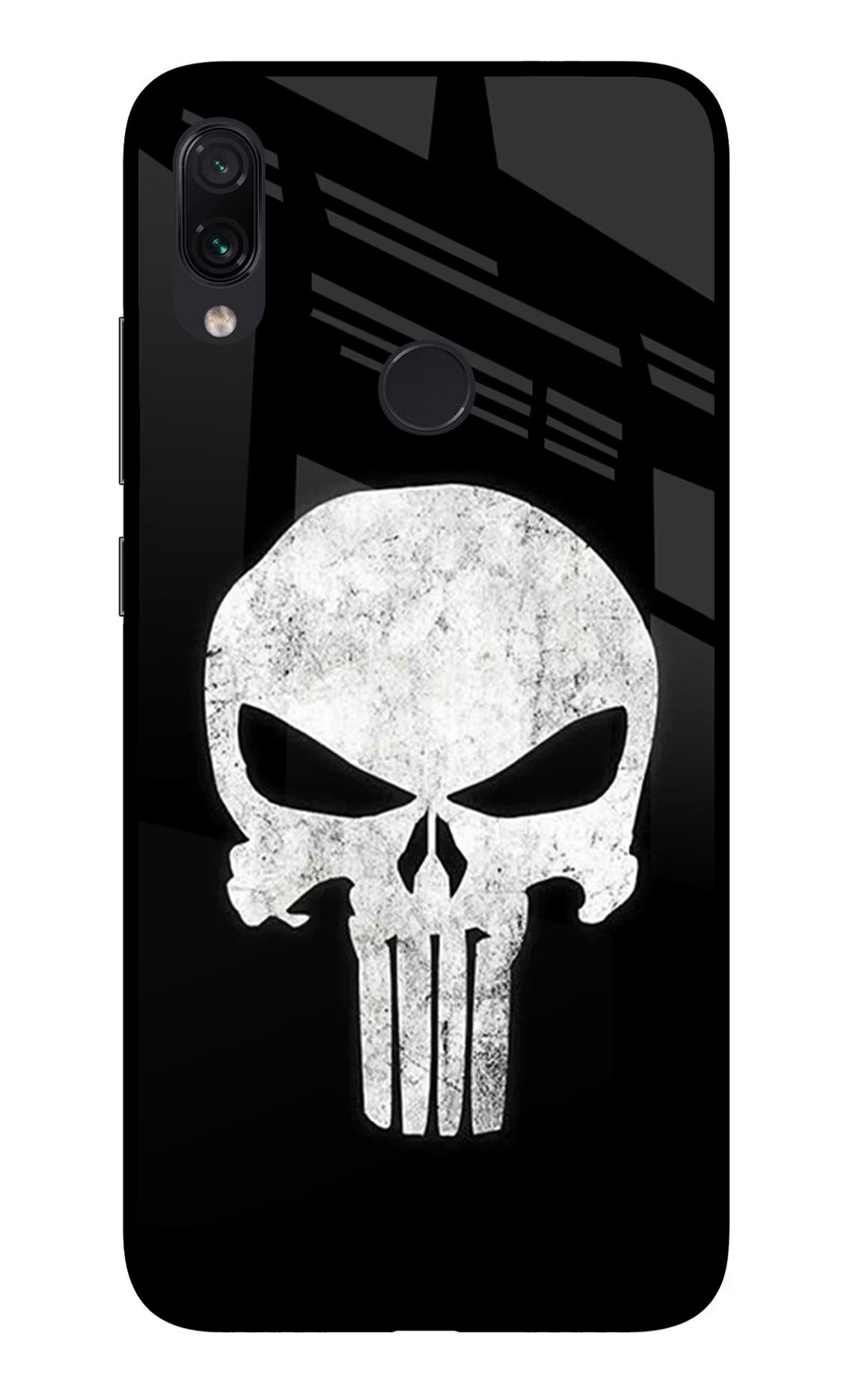 Punisher Skull Redmi Note 7S Glass Case Back Cover by Casekaro