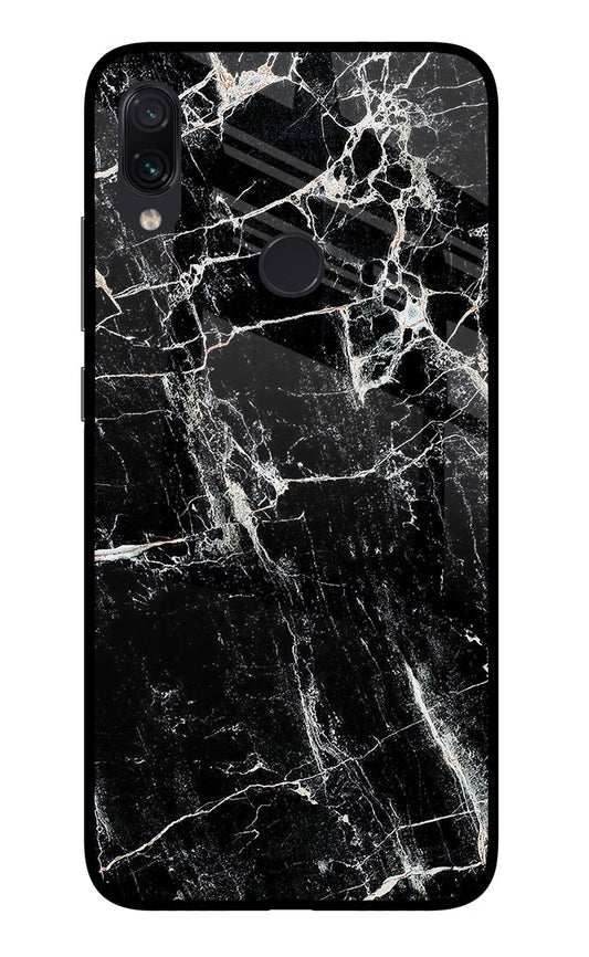 Black Marble Texture Redmi Note 7S Glass Case