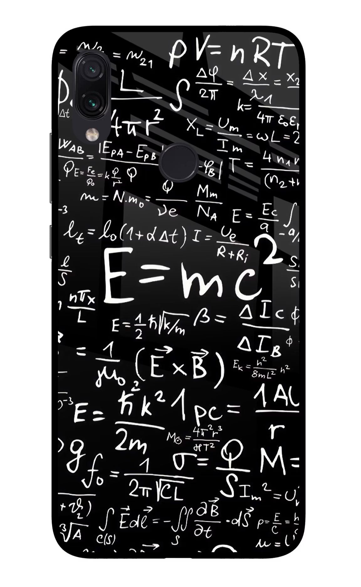 Physics Formula Redmi Note 7S Glass Case Back Cover by Casekaro