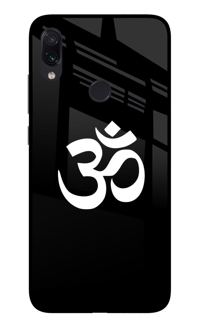 Om Redmi Note 7S Glass Case Back Cover by Casekaro