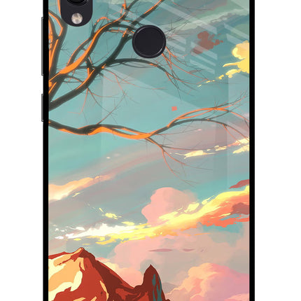 Scenery Redmi Note 7S Glass Case Back Cover by Casekaro