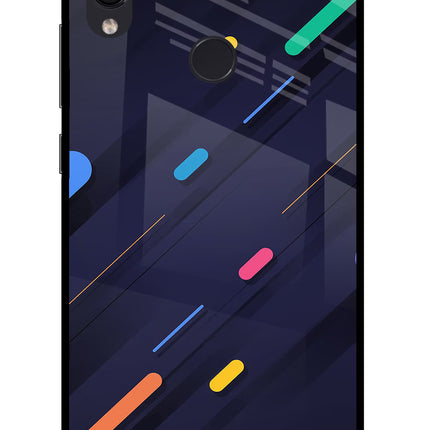 Abstract Design Redmi Note 7S Glass Case Back Cover by Casekaro