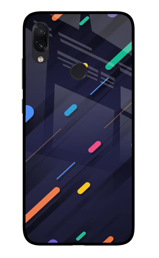 Abstract Design Redmi Note 7S Glass Case Back Cover by Casekaro